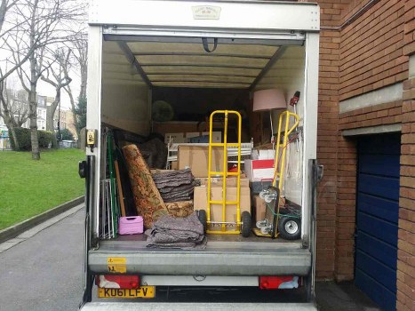 Mixed-load clearance at an office strip-out in Addlestone